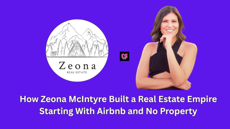 Zeona McIntyre, Airbnb entrepreneur and bestselling author, standing outside one of her rental properties—symbolizing financial independence through real estate.